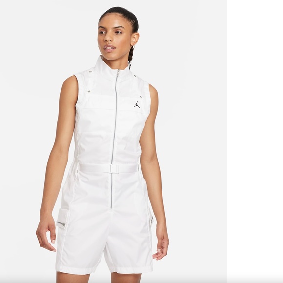 Nike Jordan Next Utility Capsule Flight Suit Romper Jumpsuit White Small NEW - Picture 6 of 10